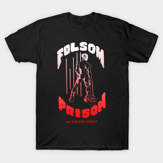 Folsom Prison Gay LGBT Retro Vintage T-Shirt by WearingPride